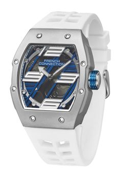 French Connection - Mens Axiom Black Rectangular Dial 3 Hands Watch - FCD4W (M)