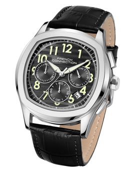 French Connection - Megachron Mens Chronograph Premium Black Dial Watch - FCD5BL (M)