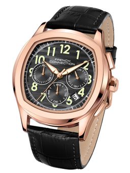 French Connection - Megachron Mens Chronograph Premium Black Dial Watch - FCD5RBL (M)