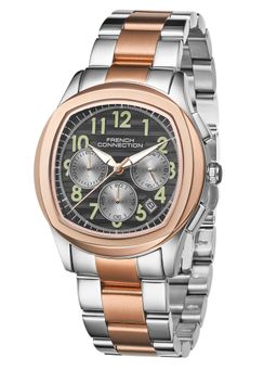 French Connection - Megachron Mens Black Round Dial Chronograph Watch - FCD5RTM (M)
