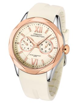 French Connection - Octyra Mens Beige Dial Premium Strap Watch - FCD6G (M)