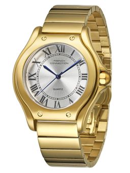 French Connection - Mens Visage White Round Dial Dated Watch - FCD7SGM (M)