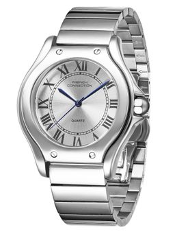 French Connection - Mens Visage White Round Dial Dated Watch - FCD7SM (M)