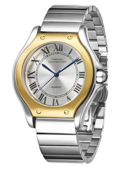 French Connection - Mens Visage White Round Dial Dated Watch - FCD7STM (M)