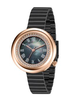 French Connection - Heritage Roman Numerals Mother of Pearl Black Dial Analog Watch - FCN0216BM (M)