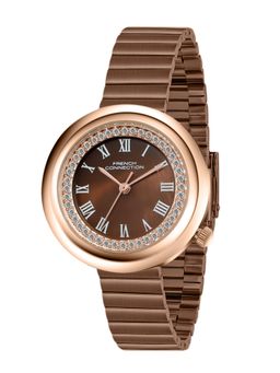 French Connection - Heritage Roman Numerals Mother of Pearl Brown Dial Analog Watch - FCN0216BRM (M)