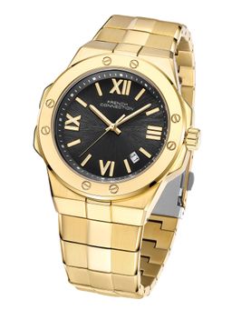 French Connection - Mens Imperis Black Round Dial Dated Watch - FCO10GM (M)