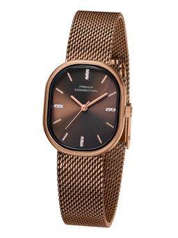 French Connection - Eclora Womens Classic Brown Sunray Analog Watch - FCU13BRM (M)