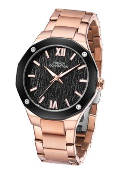 French Connection - Mens Roman Imperial Black Round Dial 3 Hands Watch - FCU15BRTM (M)