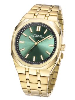 French Connection - Mens Lumiere Green Sunray Round DialQUARTZ Watch - FCU16NGM (M)