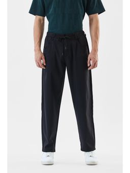 Snitch - Black Solid Straight Casual Trouser for Men