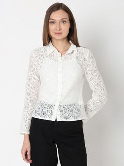 VERO MODA - White Lace Shirt