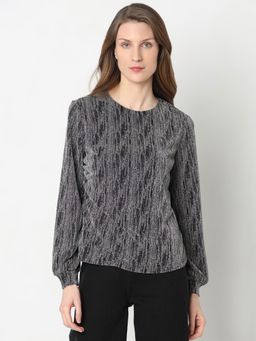 VERO MODA - Black Metallic Knit Top