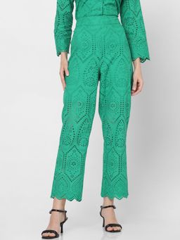 VERO MODA - Green Schiffli Pant