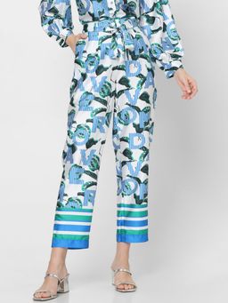 VERO MODA - Blue High Rise Printed Pant (Set of 2)