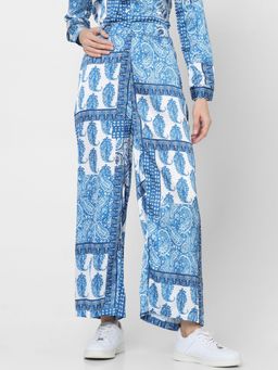 VERO MODA - Blue High Rise Printed Pant