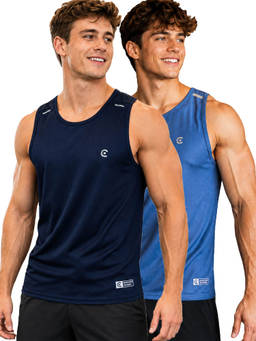 T.T. - Men Dri-Fit Round Neck Gym and Active Wear Tank Top