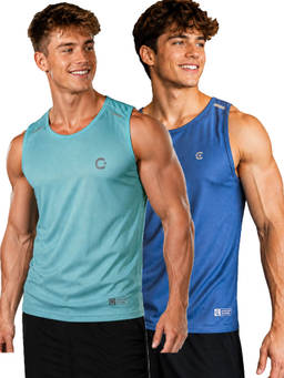 T.T. - Men Dri-Fit Round Neck Gym and Active Wear Tank Top