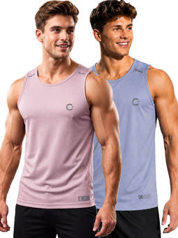 T.T. - Men Dri-Fit Round Neck Gym and Active Wear Tank Top