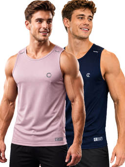 T.T. - Men Dri-Fit Round Neck Gym and Active Wear Tank Top