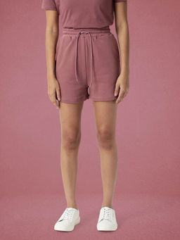 RAREISM - Ciri Dark Mauve Relaxed Shorts