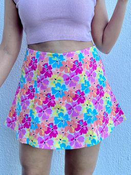 Label Tanvee - Multi-Color Floral Mini Skirt