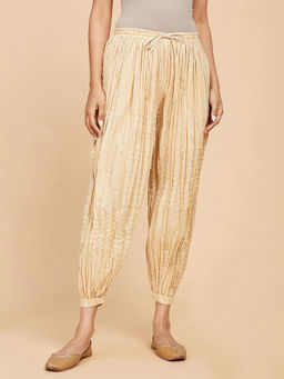 Fabindia - Beige Cotton Pleated Salwar