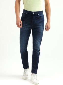 United Colors of Benetton - Navy Blue Solid Low Crotch Jeans