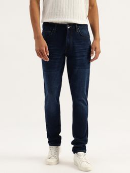 United Colors of Benetton - Blue Solid Slim Tapered Fit Lounge Jeans