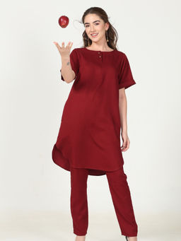 Saltpetre - Women Linen Tunic With Pants (Set of 2)