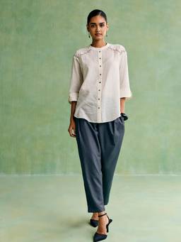 Aarke Ritu Kumar - White Claire Solid Shirt