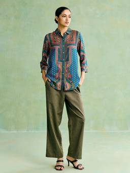Aarke Ritu Kumar - Blue Shagufta Shirt