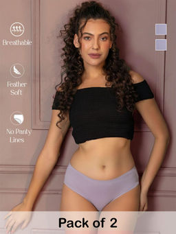 Chelvet - Seamless Hipster Panties Lavender (Pack of 2)