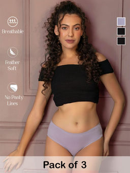 Chelvet - Seamless Hipster Panties Multi-Color (Pack of 3)