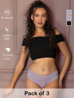 Chelvet - Seamless Hipster Panties Multi-Color (Pack of 3)