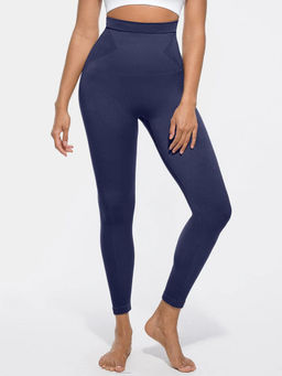 Shop The Edit - High Waisted Slim Fit Anti Shaping Leggings Navy Blue