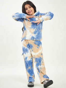 Stylo Bug - Girls Round Long Sleeves Winter Wear Sweatshirt & Pant Blue (Set of 2)