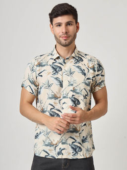 AM SWAN - Multicolor Floral Print Premium Rayon Casual Shirt