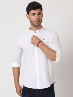 AM SWAN - Premium Mens Crinkle Cotton Casual Shirt