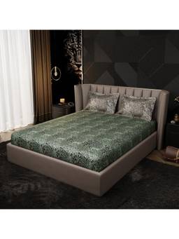 Stoa Paris - Untamed Grassland Prowler Enrich Printed King Fitted Bedsheet With 2 Pillow Covers