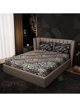 Stoa Paris - Untamed Predator Rush Enrich Printed King Fitted Bedsheet With 2 Pillow Covers