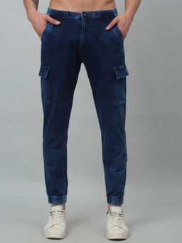 Cantabil - Men Blue Solid Full Length Regular Fit Jeans