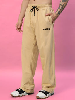 WEARDUDS - Beige Quantum Relaxed Fit Trackpant