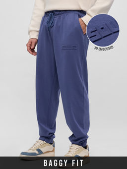 The Souled Store - Originals Solids: Yale Blue Men Baggy Joggers