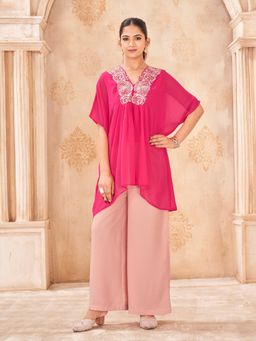 Tikhi Imli - Pink & Peach Color Georgette With Embroidered & Sequence Co-Ord Set