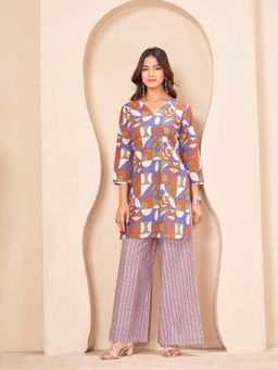 Tikhi Imli - Multi Color Pure Cotton With Geometric Printed Co-Ord Set