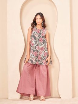 Tikhi Imli - Multi Color Pure Cotton Floral Printed A-Line Co-Ord Set