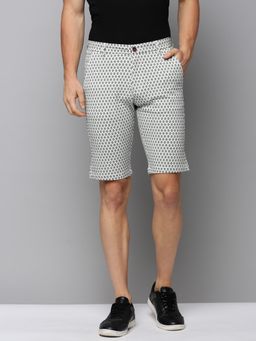 SHOWOFF - Mens Knee Length Printed Off White Mid-rise Regular Shorts