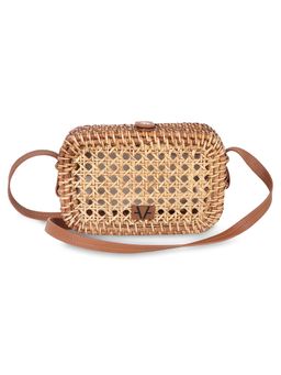 Avake - Women Brown Straw Sling Bag