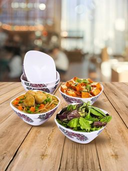 USHA SHRIRAM - Melamine 6 veg Bowl set-Square Stone Square